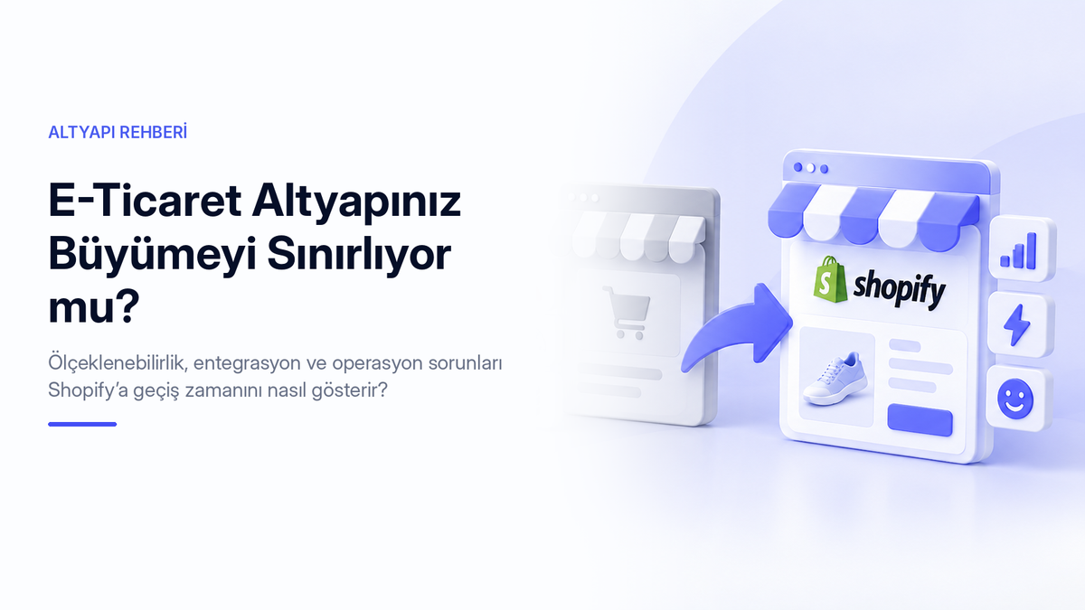 E-ticaret altyapınız büyümeyi sınırlıyor mu? Shopify'a geçiş değerlendirmesi