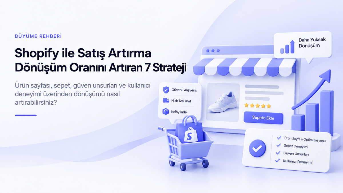 Shopify ile satış artırma ve dönüşüm oranını geliştiren yedi strateji